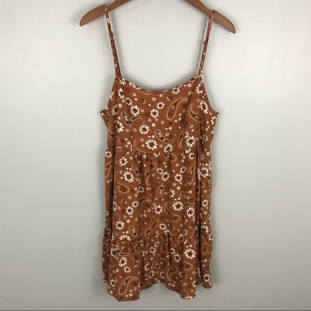 Altar’d State Paisley Mini Dress Size Medium Coastal Boho Casual Cottagecore